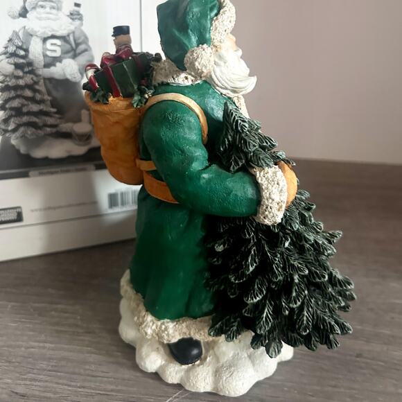 Vintage 1998 Michigan State Spartans Santa Collegiate Collection Statue 7.5” BOX - Picture 7 of 9
